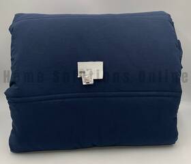 1143541 Pottery Barn Teen Super Plush Stripe Comforter Blue Full Queen #t1047