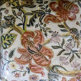 1580345 Pottery Barn Eleanor Palempore Percale Comforter King New