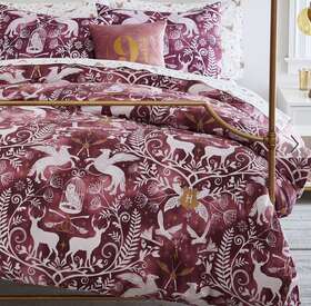 2000064 Pottery Barn Harry Potter Magical Damask Duvet 2 Shams Complete Set Full Queen