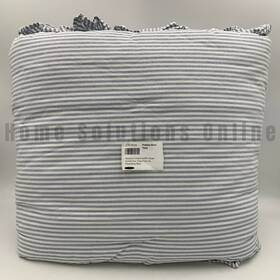 2707829 Pottery Barn Teen Washed Cotton Ruffle Stripe Comforter Chambray Twin #t1016