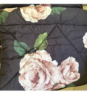 3828477 Pottery Barn Emily Meritt Bed Of Roses Comforter Twin Xl Sham Black Blush