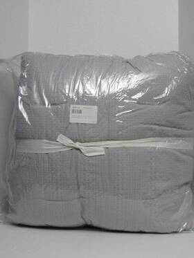 5809123 Pottery Barn Honeycomb Cotton Comforter Full Queen Color Gray Mist Nwt