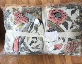 6355252 Pottery Barn Bloom Floral Comforter Mauve Blue Twin No Sham Arboreal New