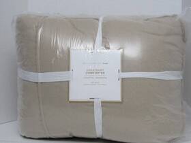 6560950 Pottery Barn Teen Sweatshirt Comforter Full Queen Latte Color Nwt