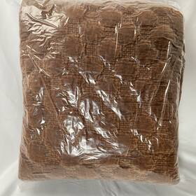 6704953 Pottery Barn New Velvet Lattice Handcrafted Quilt King/cal. King Congac