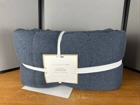 7250551 Pottery Barn Teen Camden Reversible Comforter Faded Navy Full Queen New
