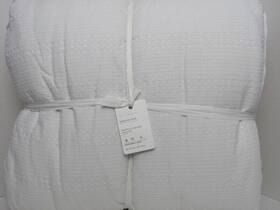 8605229 Pottery Barn Honeycomb Cotton Comforter King/cal.king White Nwt