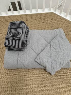 8710974 Pottery Barn Teen Favorite Tee Organic Comforter Tw Inch Heathered Gray Nwt