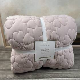 905709 Pottery Barn Teen Odessa Floral Jersey Comforter Twin/twin Xl Soft Rose Read Ob