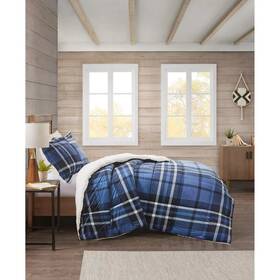 Mch10-3124 Premier Comfort Reversible Velvet To Sherpa Comforter Set Full/queen