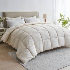 16003 Puredown Organic Cotton Feather Comforter Bedding Duvet Insert Full/queen Size 100%