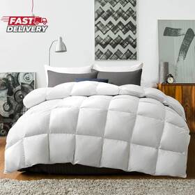 Puredown 445012043066 Goose Feather Comforter King Size - All Season Duvet Insert Ultra-sof