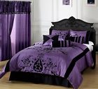 King7pc Purple Vibrant Comforter Exotic Cozyhomebeddingdecorpillowfurnitureweddi