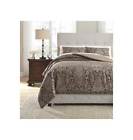 Q324003q Ashley Comforter Set In Chocolate And Blue Id
