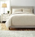Q485003k Furniture Comforter Set Natural Stitched King Ashley