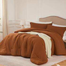 Quataly 313027940960 Twin Comforter Set Terracotta 2pcs Soft Lightweight Breathable Bedding