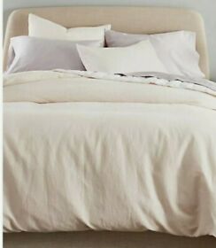 Queen Twin Duvet Cover Set By Nestwell In Blush Pink Washed Linen Cotton 2 Piece