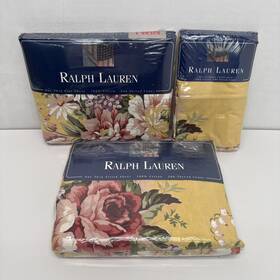 Ralph Lauren 028828658432 New Vintage Brooke Floral Twin Pillow/ Flat /fitted Sheet Set Usa