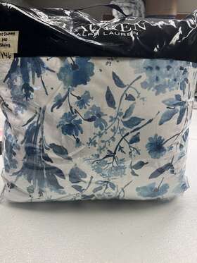 Ralph Lauren 600885437002 Marguerite Floral King Comforter And Pillowshams Set Blue Preowned