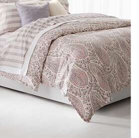 Ralph Lauren 886087377644 Queen Comforter And Shams Set Beige Green Pink Purple