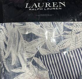 Ralph Lauren 886087390148 Evan Botanical 3 Piece King Comforter Set Pillow Cases Shams 420