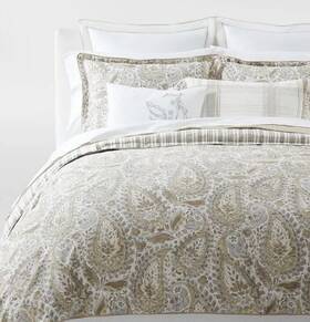 Ralph Lauren 886087427899 Naomi Paisley Full/queen Comforter And Pillow Sham Set Tan 420 Nwt