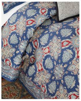 Ralph Lauren 886087437140 New Archer Foulard Full / Queen Size Comforter Navy Blue Msrp 475