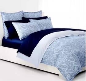 Ralph Lauren 886087441468 Flannel Bantry Paisley Full/queen Comforter And Shams Set 3pc
