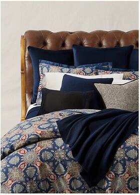 Ralph Lauren 886087445862 Archer Foulard King Comforter Navy 550