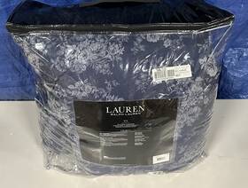 Ralph Lauren 886087475876 Mya Reversible Comforter Jacquard Cotton Full/queen Navy 480