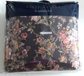 Ralph Lauren 886087477115 Elyse Floral Full / Queen Comforter Eggplant New