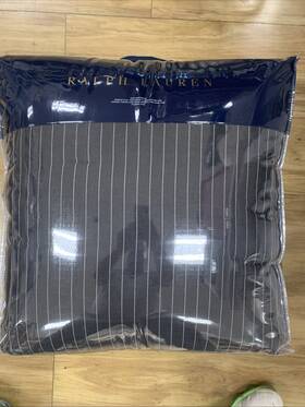 Ralph Lauren 886087479034 Modern Driver Landyn Queen/full Comforter Charcoal / Gray Msrp 600