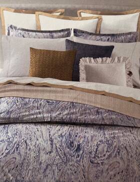 Ralph Lauren 886087486827 Lorelai Cotton Sateen Comforter Queen 475 Watercolor Periwinkle