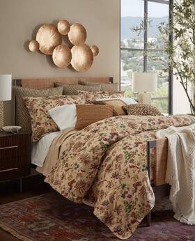Ralph Lauren 886087486995 Maren Natural Botanicals And Palm Fronds Full Queen Comforter Set 3pc