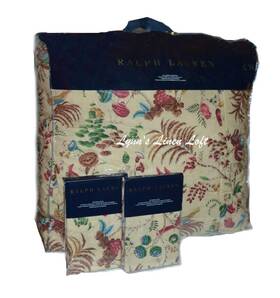 Ralph Lauren 886087487008 Maren Natural Queen Comforter Shams Set 749 Tropical Botanicals
