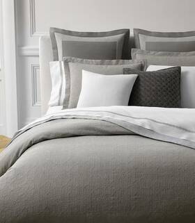 Ralph Lauren 886087498240 Grey Sascha Textured Medallion King Duvet Cover Sham Set Nwt