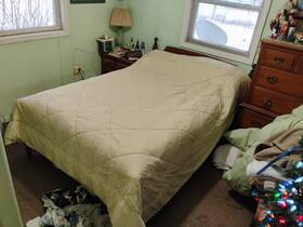 Ralph Lauren 886087498363 Home Ledger Tan King Queen Comforter Sateen Stripe Baffle Geometric