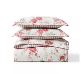 Ralph Lauren 886087513875 Sofia Floral Reversible Comforter Set 3 Pc. King Red/multi 435