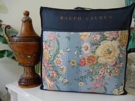 Ralph Lauren Home 886087505481 Adalia Blue Classic English Cottage Floral Ful/queen Comforter 500