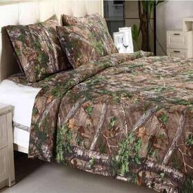 Realtree 689020882010 Xtra Green Geometric King Comforter