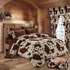Regal Comfort 22 Pc Queen Size Chocolate Rodeo Comforter And Sheet Set Bedding With Curtains 799928162210