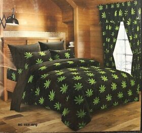 Regal Comfort Reversible Comforter Full Queen Bed Cover Pot Leaf Weed Refer Hash