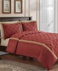 O1007 Regal Queen Andover Piece Sunham Comforter Set Red 3 Gold Full