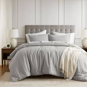 93598750 Regency Heights Breathable Woven Waffle Knit Comforter Sets Modern Farmhouse Boho
