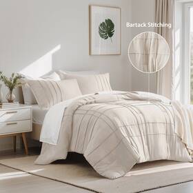 Dsl10001300826645 Regency Heights Boho 3-piece Pintuck Stitching Bedding Set
