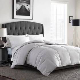 Resort Collection 750105162164 True Luxury 400 Thread Count Cotton King Comforter Color Gray
