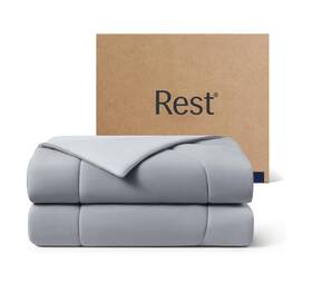 Rest 085854245074 Evercool Cooling Comforter Twin/twin Xl Cool Gray Blanket Hot Sleepers