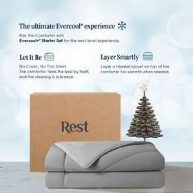 Rest-scd02t-n Rest Evercool Cooling Comforter Twin Size Blanket 68ftftx90ftft Gray Fast Ship New