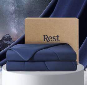 Rest-scd07k-n Rest -evercool Cooling Comforter-midnight Blue King/cal King 106 Inch X 90 Blanket