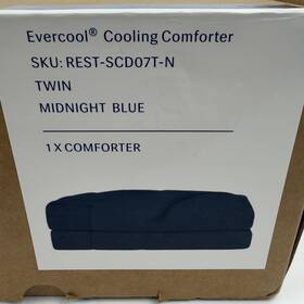 Rest-scd07t-n Rest Evercool Cooling Comforter Twin Midnight Blue Tencel New In Box Sealed